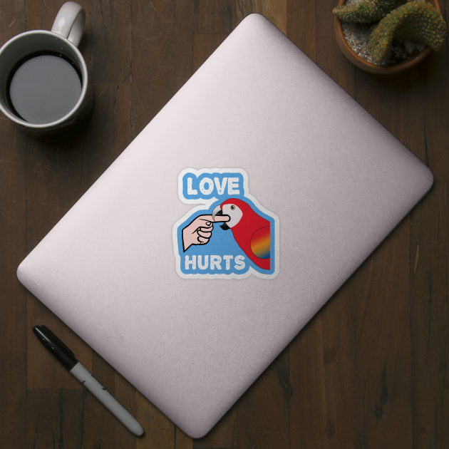 Love Hurts Scarlet Macaw Parrot Biting by Einstein Parrot